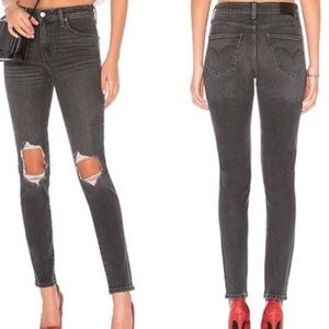 Levi’s 721 Black Distressed Skinny Jean